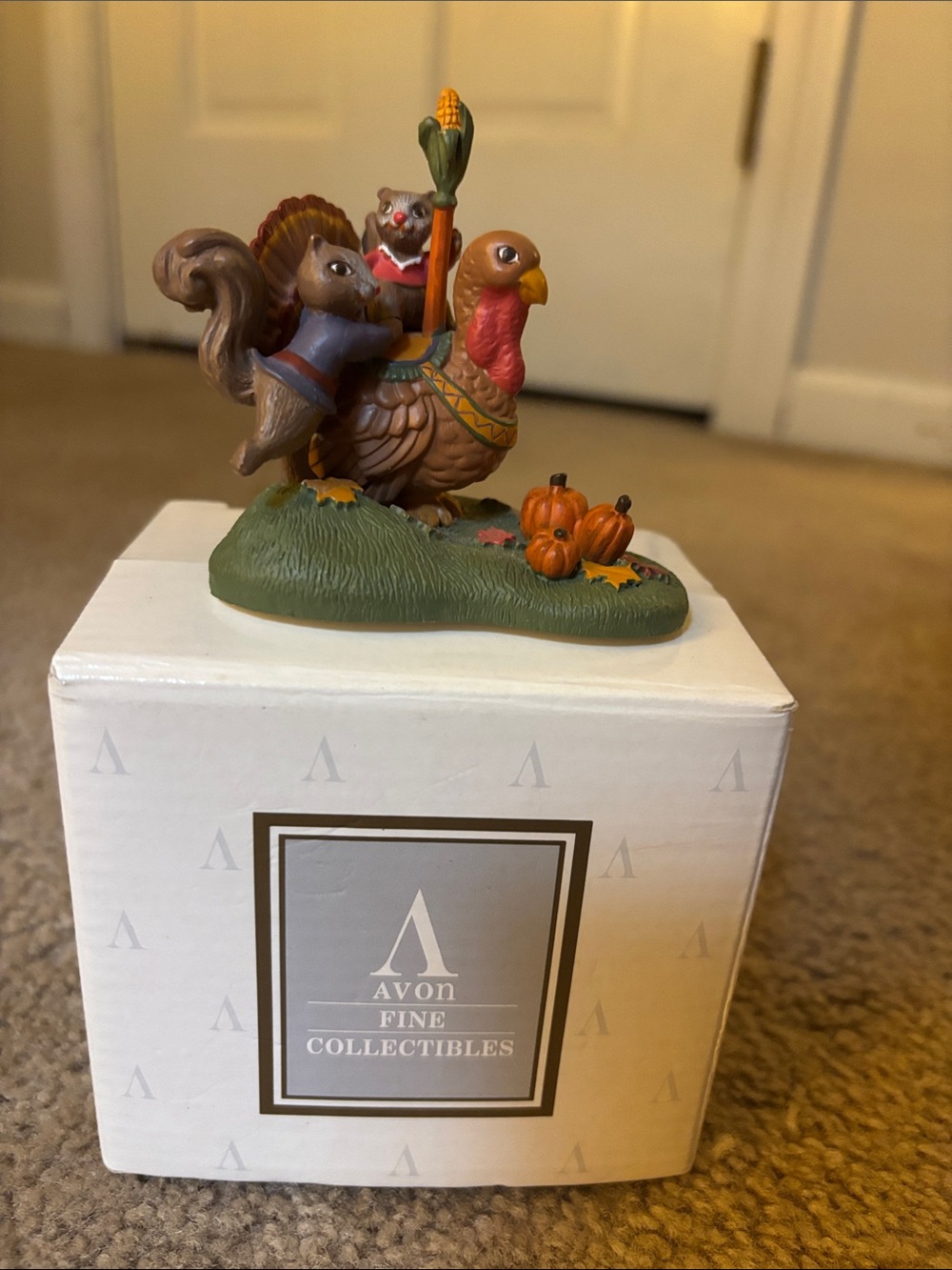 Avon Turkey Figurine in Brown, Green & Orange